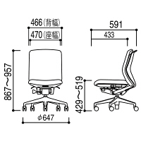 【組立設置込】内田洋行 UCHIDA（ウチダ） KRENE クレネチェア 肘なし コーラルオレンジ ホワイトシェル KRA-100WC 1脚（3梱包）（直送品）
