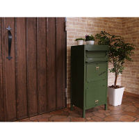 【軒先渡し】ヤマソロ Caleb ラージスタンドポスト グリーン 幅400×奥行335×高さ900mm 1台（直送品）