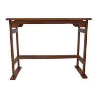 【軒先渡し】ヤマソロ 高さ調節テーブル ライトブラウン 幅920×奥行500 高さ610・640・670・700mm 1台（直送品）