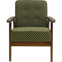 【軒先渡し】ヤマソロ ロージー 1人掛けソファ ドットグリーン 幅650×奥行670×高さ730×座面高370mm 1台（直送品）