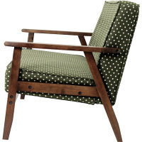 【軒先渡し】ヤマソロ ロージー 2人掛けソファ ドットグリーン 幅1140×奥行670×高さ730×座面高370mm 1台（直送品）