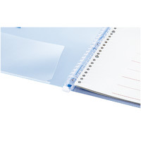 コクヨ（KOKUYO） スライドバインダー（クリスタルマインド） スリムタイプ B5縦 26穴 青 ル-P738B 1セット（5冊入）（直送品）
