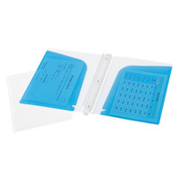 コクヨ（KOKUYO） バインダーノート（ダブルポケット）B5縦 ミドルタイプ 26穴 ライトブルー ル-AP440LB 1セット（10冊入）（直送品）