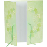 デザインフィル カラー色紙 両開き リボン クローバー柄 33145006 1枚