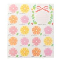 デザインフィル カラー色紙 シール付 半透明 花柄 33212006 1セット(2枚)