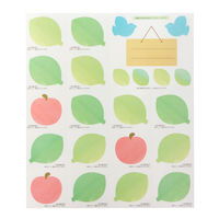 デザインフィル カラー色紙 シール付 半透明 葉っぱ柄 33213006 1セット(1枚×2)