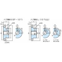椿本チエイン (株)椿本チエイン RS40 フィットボアスプロケット 1Bタイプ RS40ー1B16TQーH014NーJ05D2M05 1P（直送品）