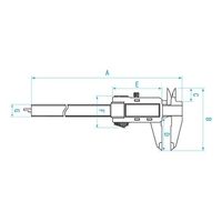 新潟精機 左勝手デジタルノギス 校正証明書付 D-150HL 1個 61-6179-01-20（直送品）