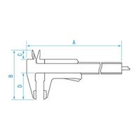新潟精機 プラスチックノギス 快段目盛 軽快 英語版校正証明書付 PC-70KD 1個 61-6179-56-56（直送品）