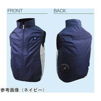 ブレイン 7.4V/胸スイッチ式 空調ベスト ハーネス対応 フルセット 迷彩グレー LLーXL MESH-BR-060 1着（直送品）