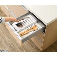 オークス 包丁トレー ホワイト K16 1台 67-5199-60（直送品）