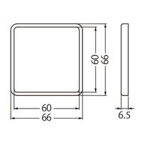 シロクマ R形マグネット補助板LLシルバー C-480T 1個 61-9511-18（直送品）