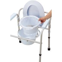 【アウトレット】松吉医科器械 ポータブルトイレチェア 25326200 MY-1251(オリタタミシキ) 1台