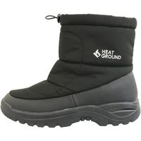 喜多 ウインターブーツ(裏ボア) 4cm防水 ブラック L(25.5~26.0) MK670-BK-L 1足 462-1081（直送品）