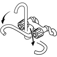 SANEI ツーバルブ混合栓 K1310-W 1台 472-8019（直送品）