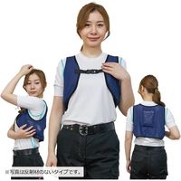 岡潮 総メッシュクールベストセット:メッシュベスト ネイビー+保冷剤8個入り+保冷ボックス付 5900F-OK0912OK0911-8 1式（直送品）