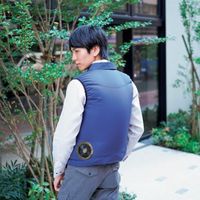 岡潮 空調ベスト(ウェアのみ) 20201 ネイビーL 20201N-L 1着 536-0547（直送品）