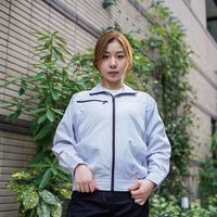 岡潮 空調長袖ブルゾン(ウェアのみ) 20103 シルバーL 20103-L 1着 535-8941（直送品）