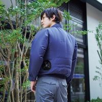 岡潮 空調長袖ブルゾン(ウェアのみ) 20101 ネイビーM 20101-M 1着 535-8927（直送品）