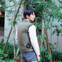 岡潮 空調ベスト(ウェアのみ) 20204 アーミーグリーン5L 20204N-5L 1着 536-0571（直送品）