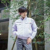 岡潮 空調長袖ブルゾン(ウェアのみ)日本製生地使用 20118 ラベンダー5L 20118-5L 1着 536-0533（直送品）