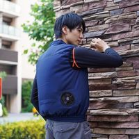 岡潮 空調ベスト(ウェアのみ)日本製生地使用 20211 ネイビーLL 20211N-LL 1着 536-2088（直送品）