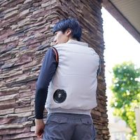 岡潮 空調ベスト(ウェアのみ)日本製生地使用 20212 グレー3L 20212N-3L 1着 536-2090（直送品）