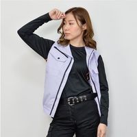 岡潮 空調ベスト(ウェアのみ)日本製生地使用 20218 ラベンダーL 20218N-L 1着 536-0537（直送品）