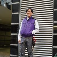 岡潮 空調ベスト(ウェアのみ)日本製生地使用 20228 パープル×ブラックL 20228N-L 1着 535-8993（直送品）