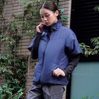 岡潮 空調半袖ブルゾン(ウェアのみ) 20301 ネイビーM 20301-M 1着 536-0548（直送品）