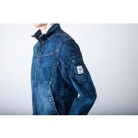 イーブンリバー ストレッチデニムブルゾン X9 パウダーブルー 5L USD907-69-5L 1着（直送品）