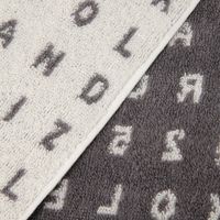 今治産ハンドタオル（タイポグラフィ） アイボリー 1セット（1枚×2） LAKOLE/ラコレ