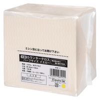 抗菌 カウンタークロス ハーフ イエロー 約30×30cm 1セット（1パック（100枚入）×5）