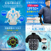 ベスト・アンサー aut-061-gr-3l 空調作業服 半袖 グレー 3Lサイズ フルセット 1セット（直送品）