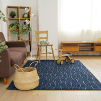 【軒先渡し】スミノエ コンシェルジュ オーダーラグ ユラギ 600×650mm ブルー AS-YRG822-BL6065 1枚（直送品）