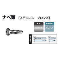 山喜産業　クイックビス　ナベ頭　ステンレス　SUS410（ドリルねじ）ブロンズ　４×１６mm　1箱（1000本入）（直送品）