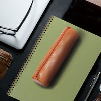 本革　ペンケース クレールフォンテーヌ アージュバッグ　ラウンドペンケース　スモール ブルー 1個（直送品）