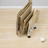 YAMAZEN ダンボールストッカー キャスター付き ホワイト RDSW-165(WH) 1台