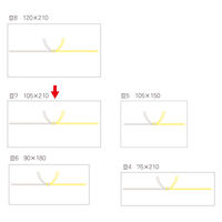 ササガワ OA対応のし紙(熨斗紙) 豆判7号 黄水引 京 2-57 1冊(100枚)
