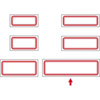 ササガワ Newアドタッチラベル 赤枠 20-245 1冊(320片)