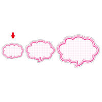 ササガワ 抜型カード 立体枠 吹出し¥なし 16-4082 1冊(50枚)