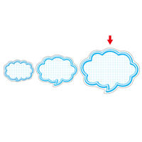 ササガワ 抜型カード 立体枠 吹出し¥なし 16-4193 1冊(50枚)