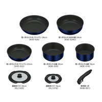 サーモス 取っ手のとれるフライパン8点セット ガス火専用 ディープブルー KSE-8A DPBL 1個