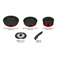 サーモス 取っ手のとれるフライパン5点セット IH対応 ディープレッド KSD-5A DR 1個