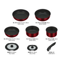 サーモス 取っ手のとれるフライパン8点セット IH対応 ディープレッド KSD-8A DR 1個