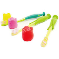 ユーカンパニー ピタットフロレスチューリップ歯ブラシ吸盤付 チェリーレッド UC14584 1本（直送品）