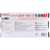 エブノ エブケアシルキーグローブ 使い捨て手袋 半透明 箱入 Mサイズ No.3061 1箱(100枚入)