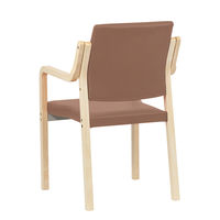 藤沢工業 ナチュラル ウッドチェア テラコッタ 福祉用イス 介護用イス スタッキング椅子 木製イス 木製チェア 天然木 ブラウン 1脚