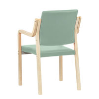 藤沢工業 ナチュラル ウッドチェア オールドブルー 福祉用イス 介護用イス スタッキング 木製イス 木製チェア 天然木 1脚