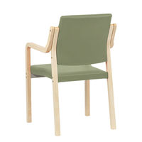 藤沢工業 ナチュラル ウッドチェア モスグリーン 福祉用イス 介護用イス スタッキング椅子 木製イス 木製チェア 天然木 1脚